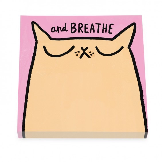 Breathe Cat Sticky Notes