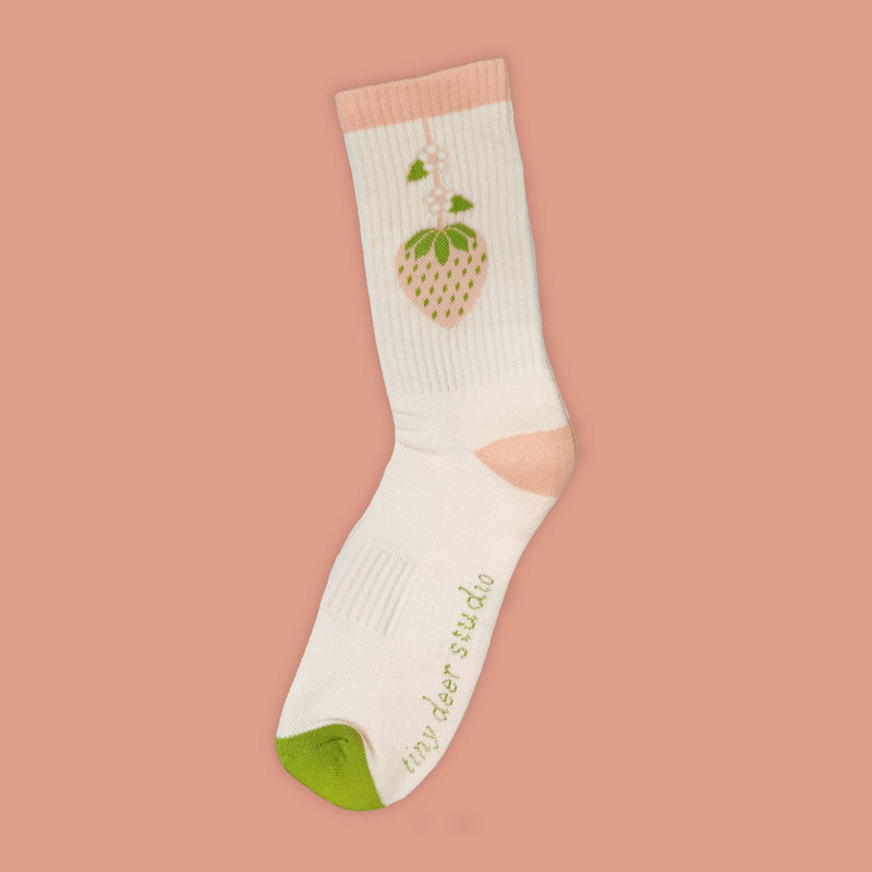 Athletic Strawberry Socks (Medium)