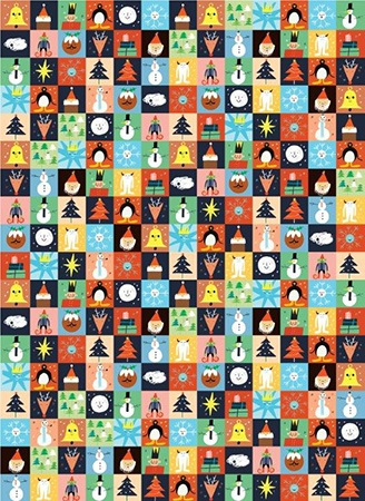 Square Holiday Characters Wrap (pick up only)