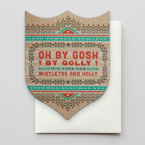 Mistletow and Holly Card