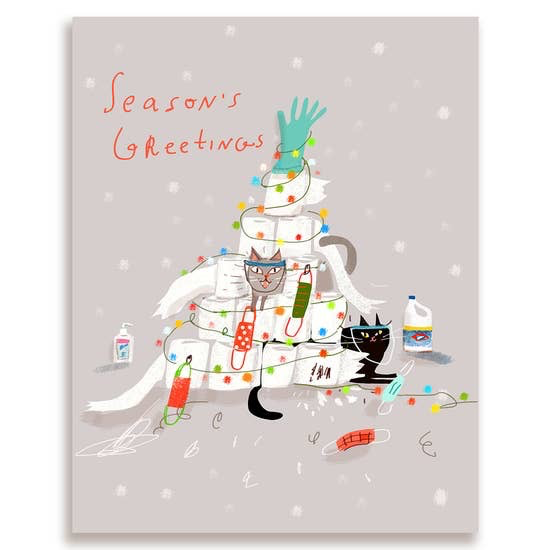 TP Tree Christmas Cat Card