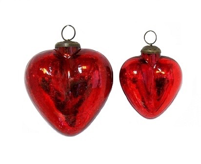 Red Heart Ornament 2”