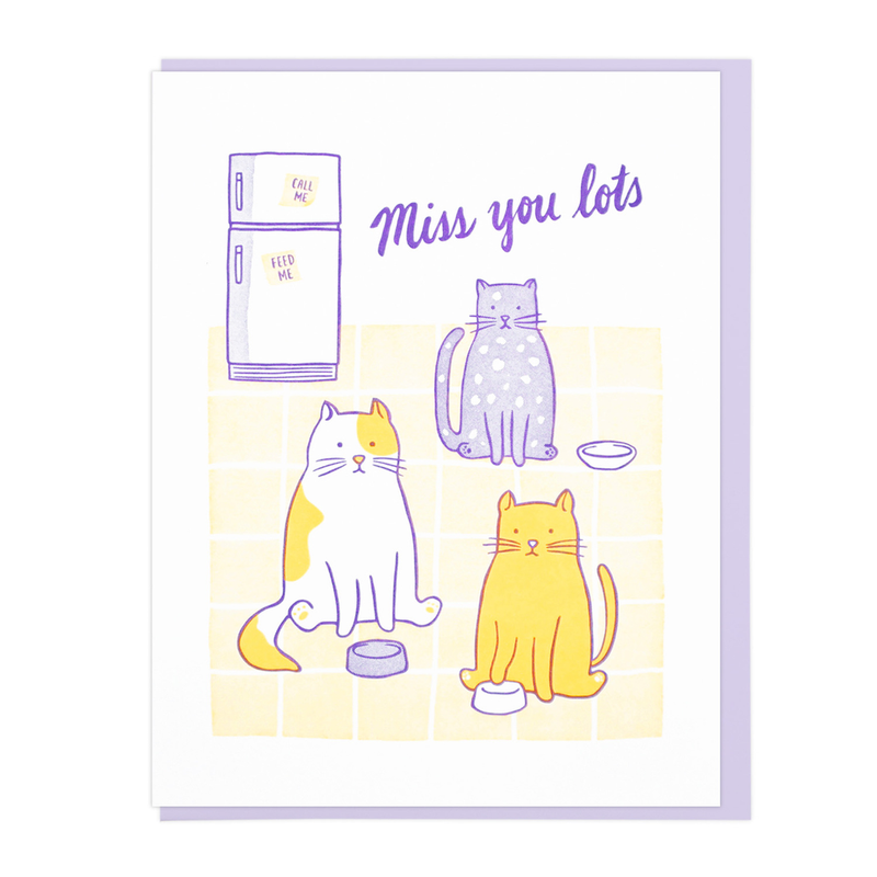 Miss You Cats Card