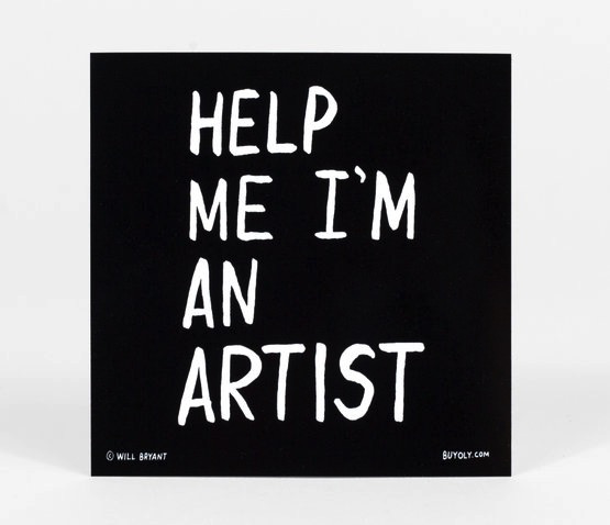 Help Me I'm An Artist Vinyl Sticker