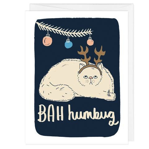 Bah Humbug Cat Card