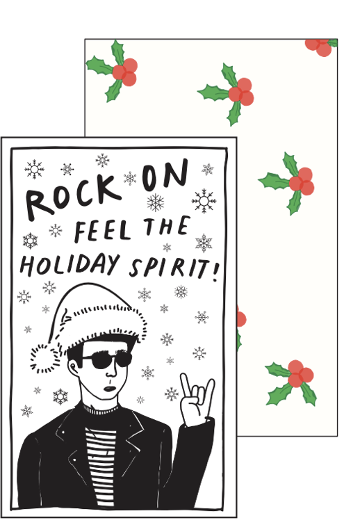 Rock On Holiday Card