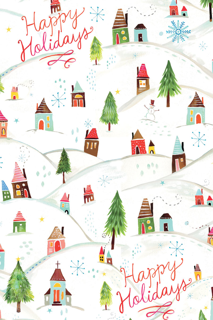 Winter Town Wrap Paper Sheet (pick up only)
