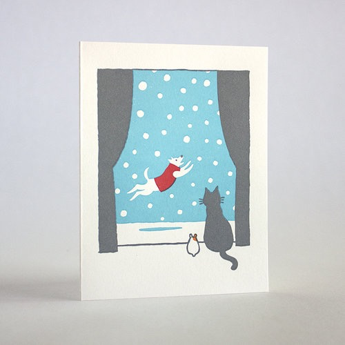 Dog In Snow Holiday Boxed Cards