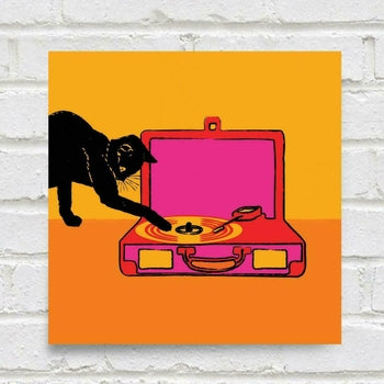 DJ Meow Mix Cat Print (8x8")