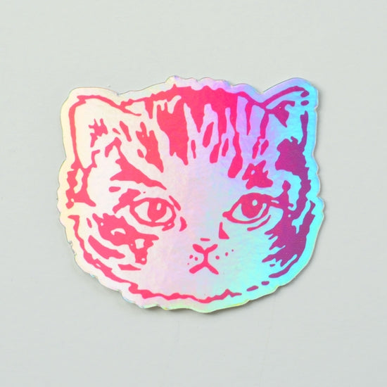 Holo Kitty Holographic Cute Cat Die Cut Vinyl Sticker