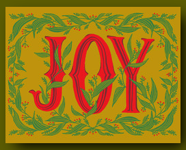 Metallic Gold Joy Boxed Cards