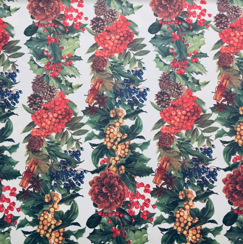 Christmas Berries Wrap Paper Sheet (pick up only)