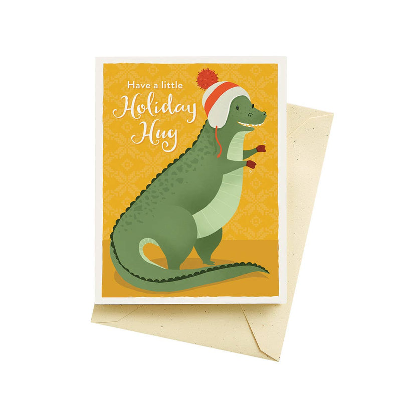 Dino Hug Holiday Card