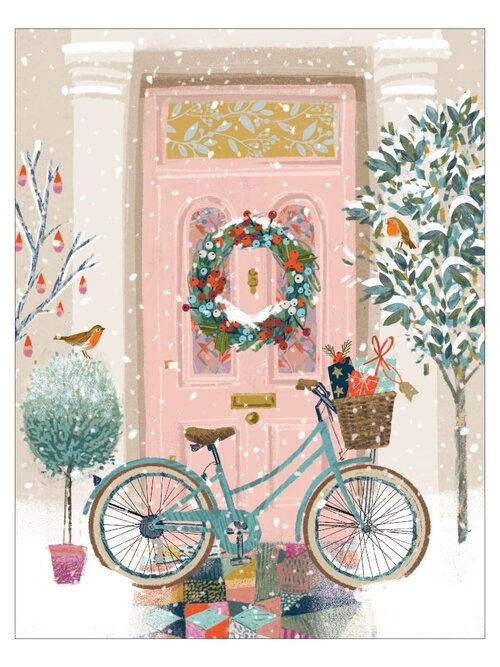 Festive Front Door Holiday Card