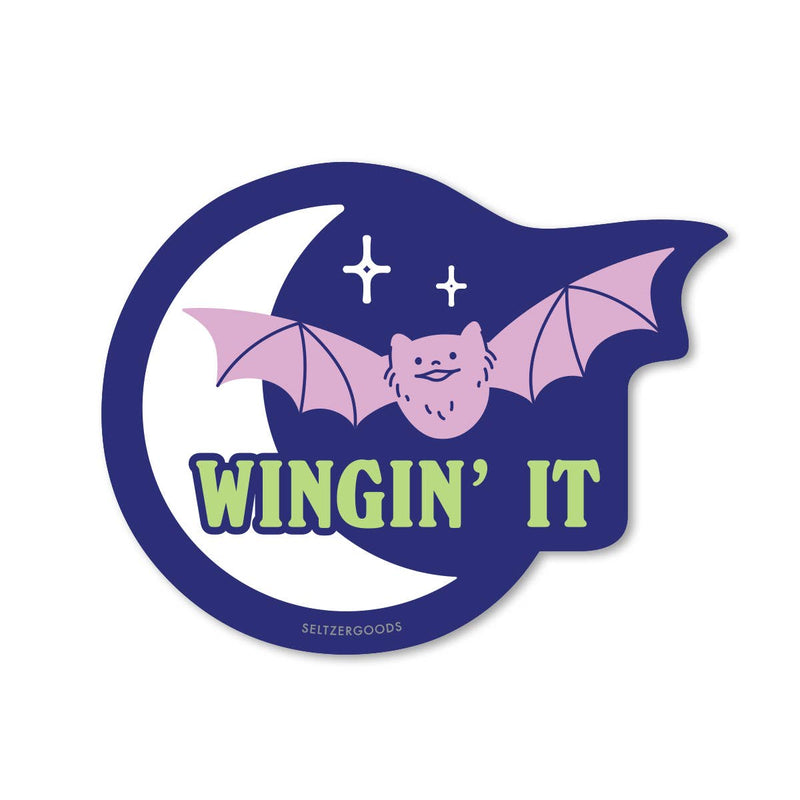Wingin It Bat Sticker