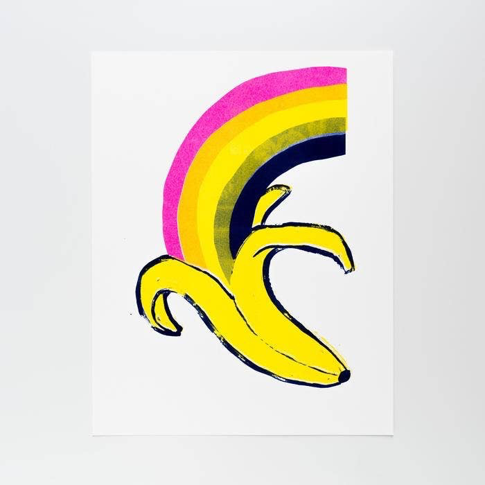 Rainbow Banana Print (11" x 14")