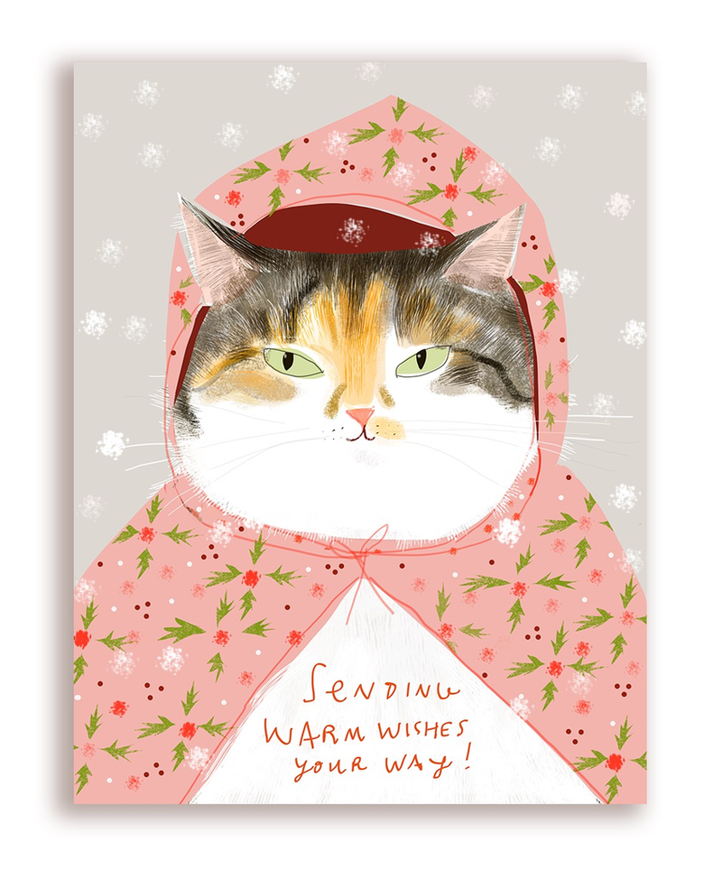 Warm Wishes - Holiday Cat Card