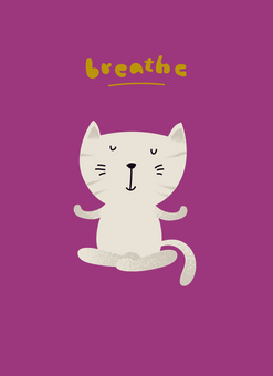 Zen Kitty Encouragement Card