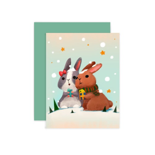 Snow Bunnies Boxed Cards
