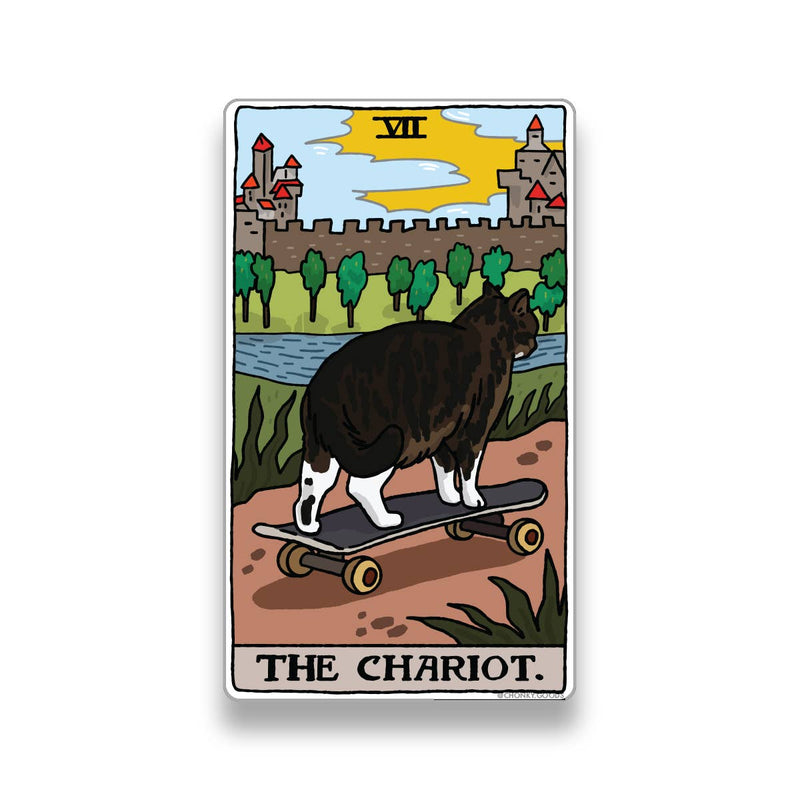 Tarot Cat Meme Sticker - The Chariot