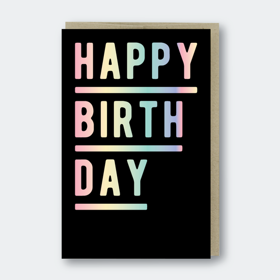 Holographic Foil Birthday Card