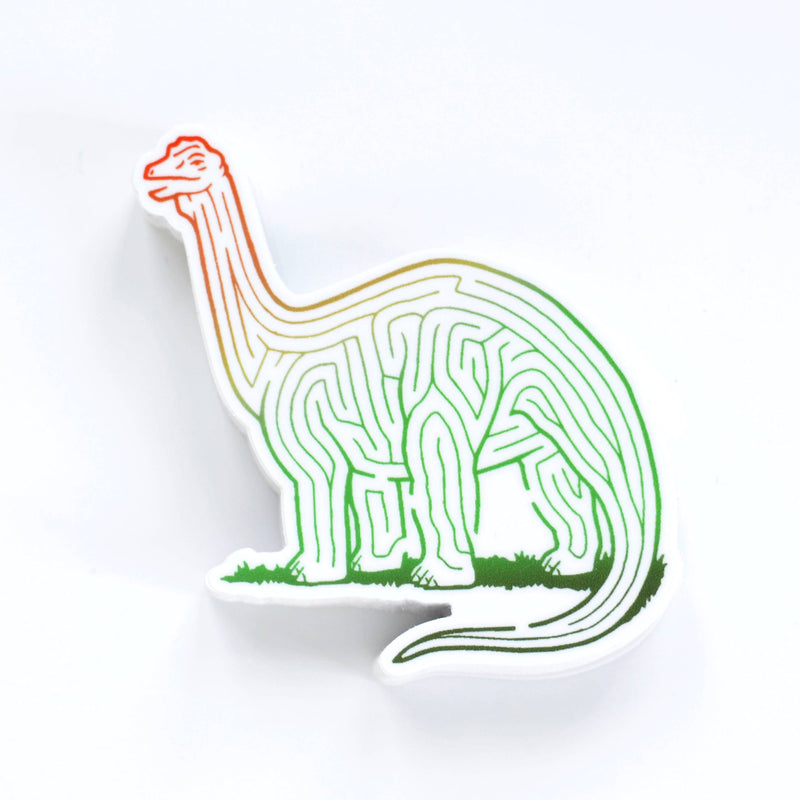 Vulcanodon Dinosaur Maze Die Cut Vinyl Sticker