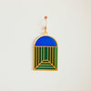 Translucent Arch Earrings - Jewel Tones (Blue/Green)