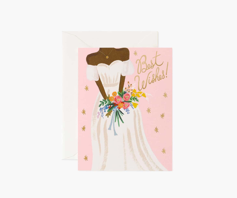 Beautiful Bride Rose Wedding Card