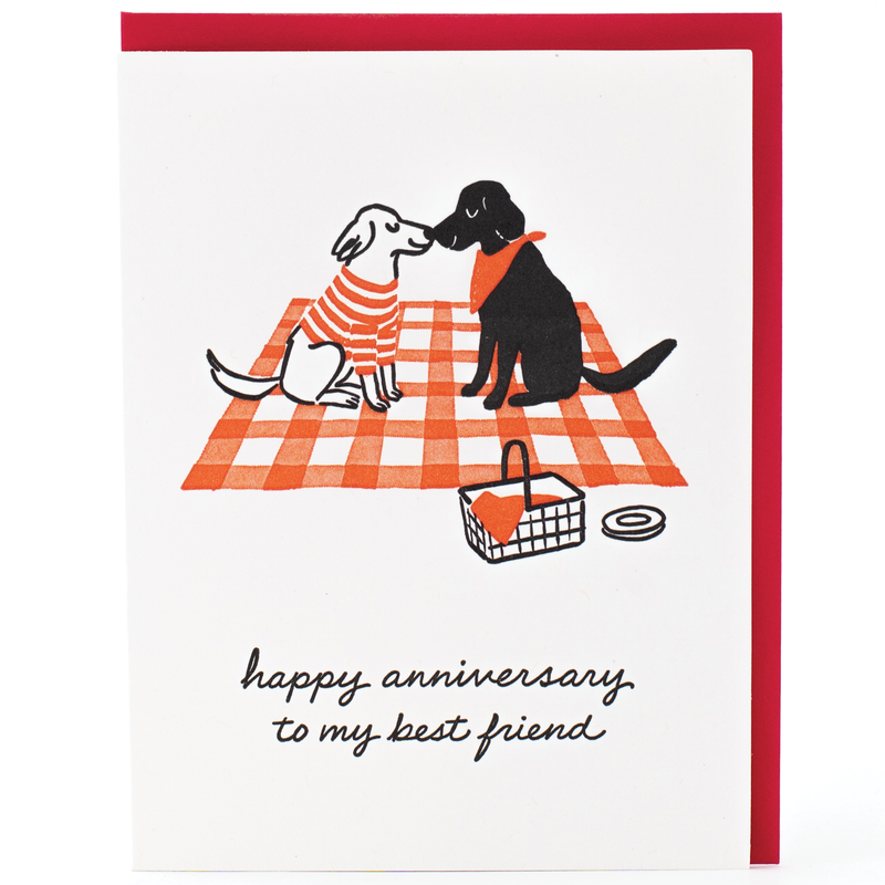 Dog Picnic Anniversary Card