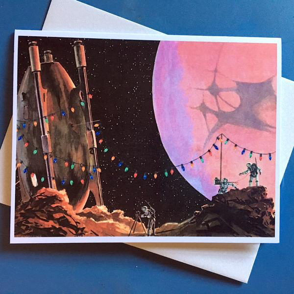 Decorations on Mars Holiday Card