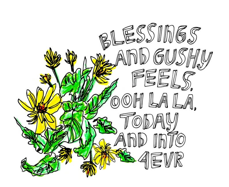 Blessings and Gushy Feels Wedding Card