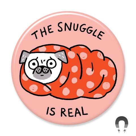 Snuggle Real Pug Magnet