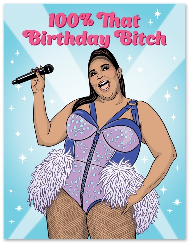 Lizzo Birthday Card