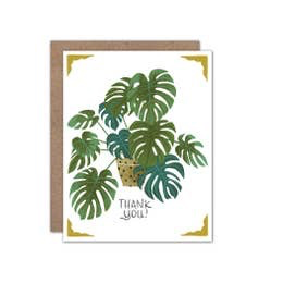 Potted Monstera Thank You Card