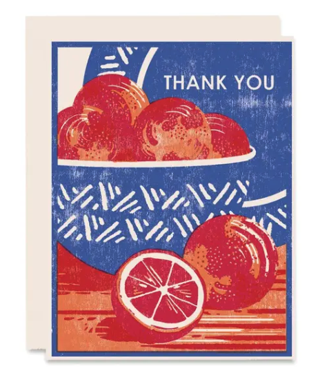Blood Orange Thank You Card