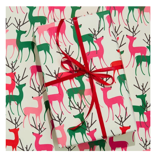 Bright Reindeer Wrap Paper Sheet (pick up only)
