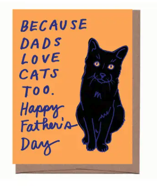 Cat Dad Father's Day Card