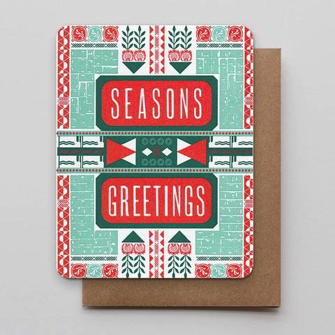 Season's Greetings Ornamental Card