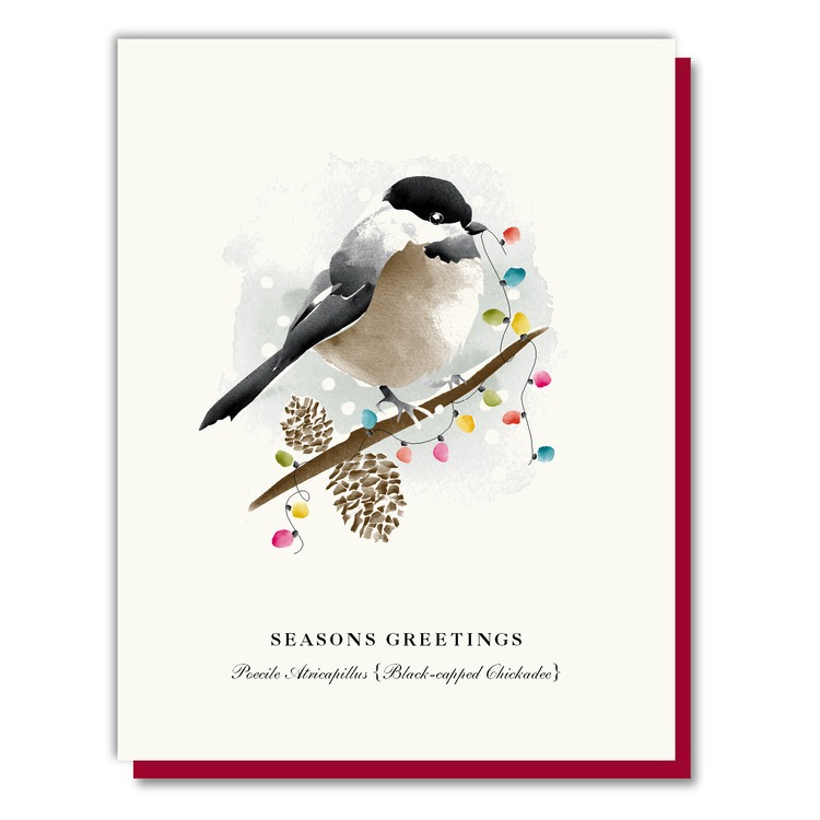 Season's Greetings Chickadee Card
