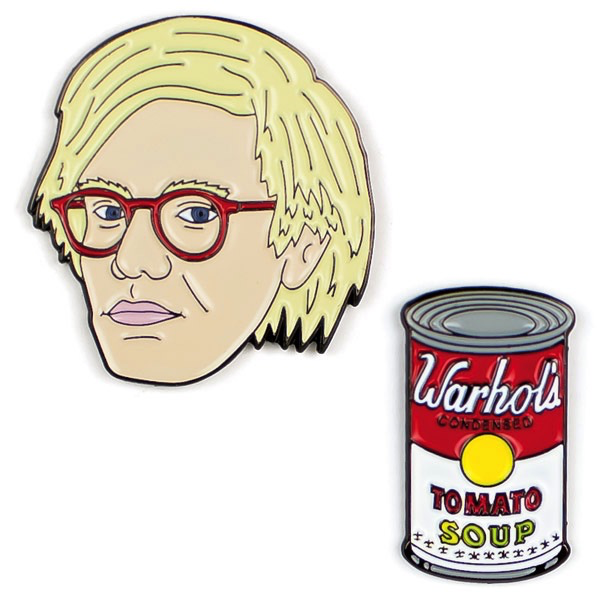 Andy Warhol and Soup Can Pin Set