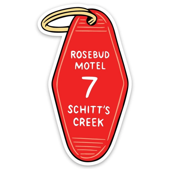 Rosebud Motel Key Tag Die Cut Sticker (Schitt’s Creek)