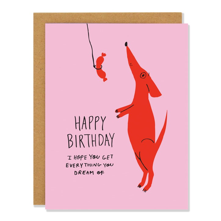 Dog Dreams Birthday Card