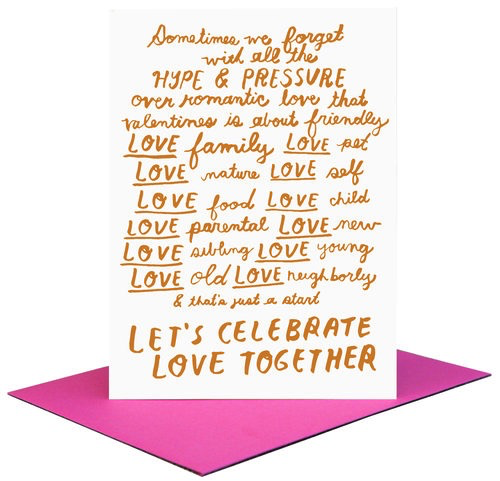 Let's Celebrate Love Valentine Card