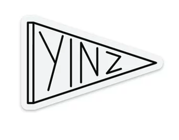 Clear Vinyl Yinz Pennant Sticker