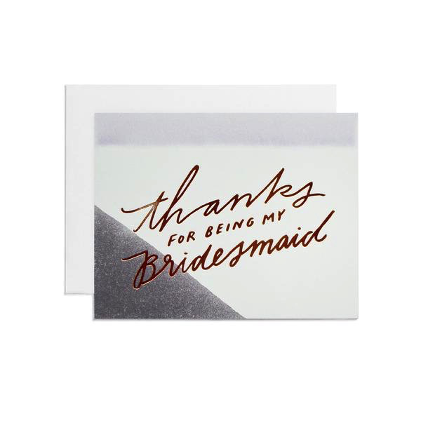 Thank You Bridesmaid Card