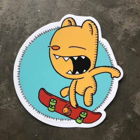 Skateboard Bear Vinyl Sticker