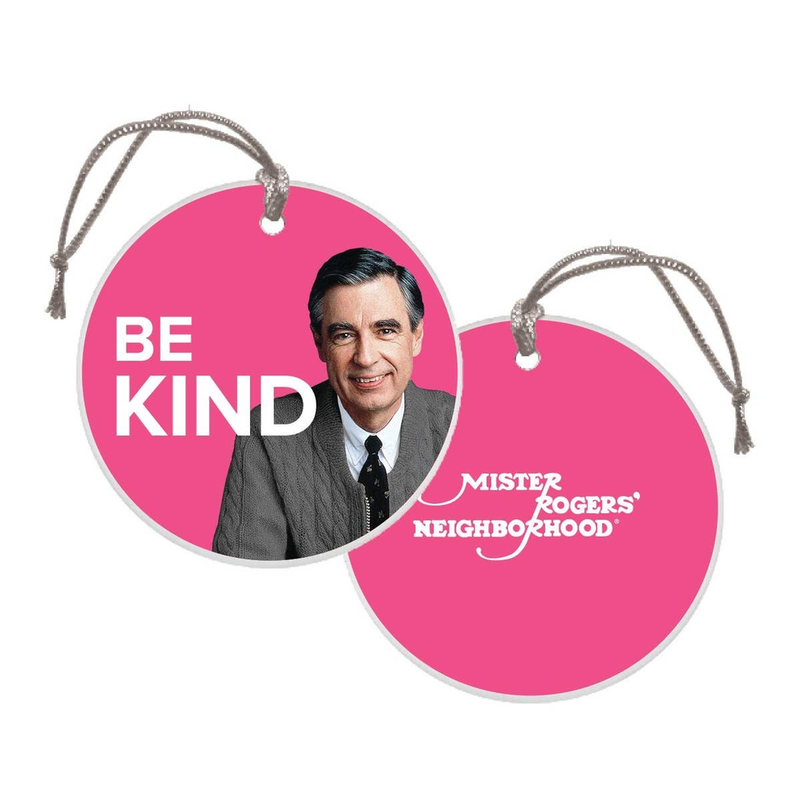 Mister Rogers Ornament - "Be Kind”, XMAS, 3” round ceramic ornament