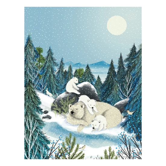 Polar Bear Family Holiday Boxed Cards - Set of 8