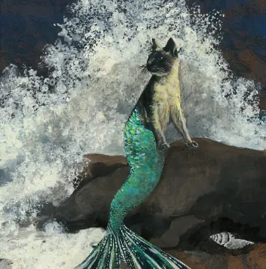 Mermaid Cat Print (8x10)