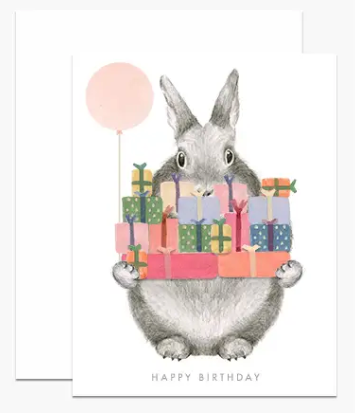 Birthday Bunny with Gifts Card